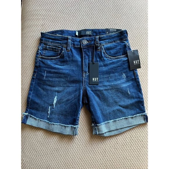 Kut from the Kloth Catherine Boyfriend Shorts - NWT - Size 2 - Picture 3 of 7